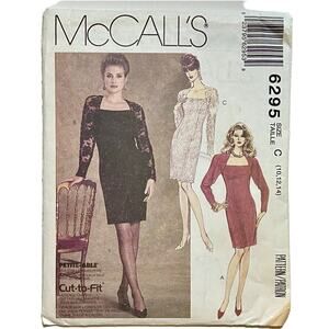 McCall's 6295 Sewing Pattern Misses' Dress Size 10-14 Uncut